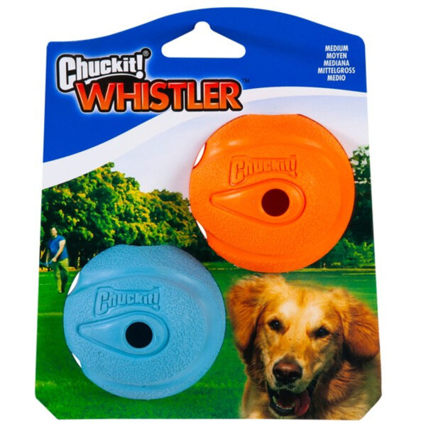 Chuckit - The Whistler Ball 2 Pack Medium 6.5cm