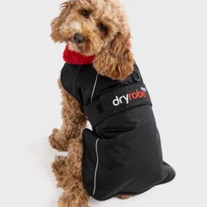 Dog Dryrobe in Black / Red