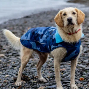 Dog Dryrobe in Blue Camo Blue