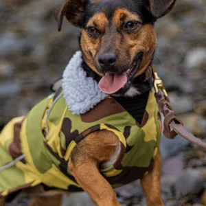Dog Dryrobe in  Green Camo / Grey